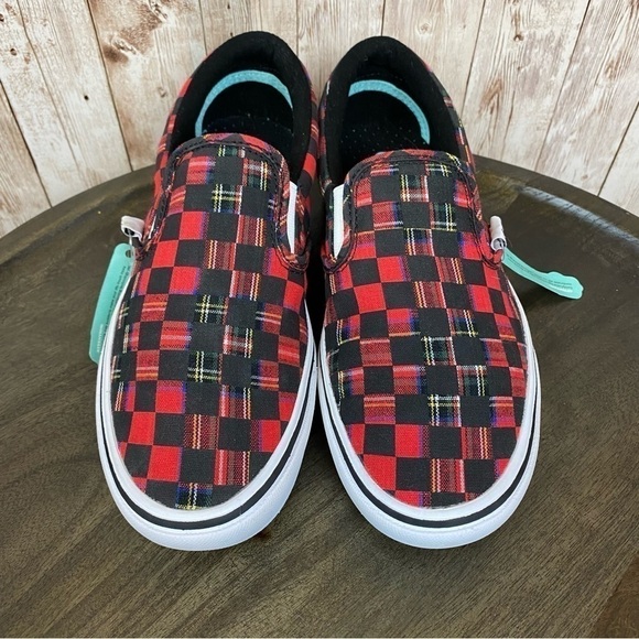 Vans Comfycush Slip On Plaid Check Sneaker Size 6.5 Women - Picture 2 of 11